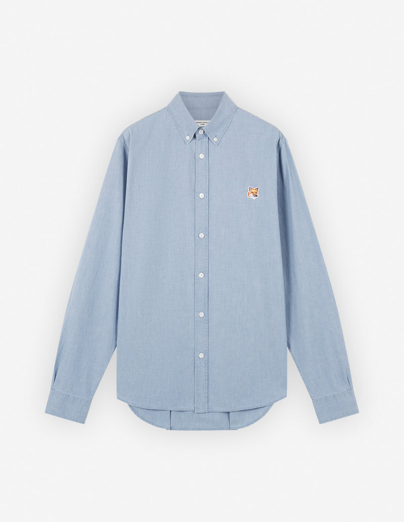 Institutional Fox Head Patch BD Chambray Casual Shirt