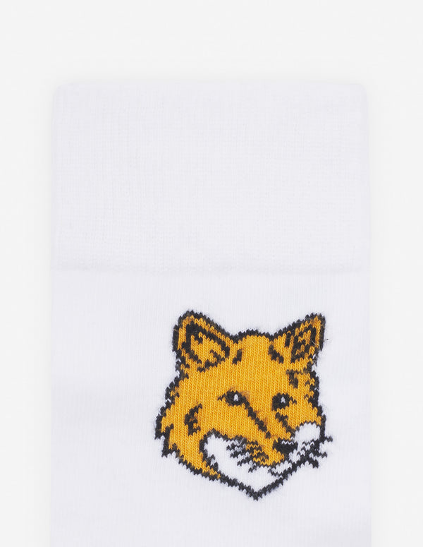 White Fox Head Socks