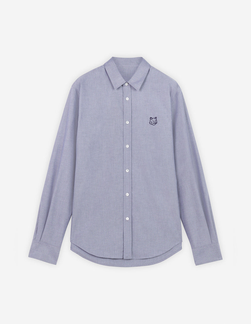 M Navy Contour Fox Head Skate Shirt