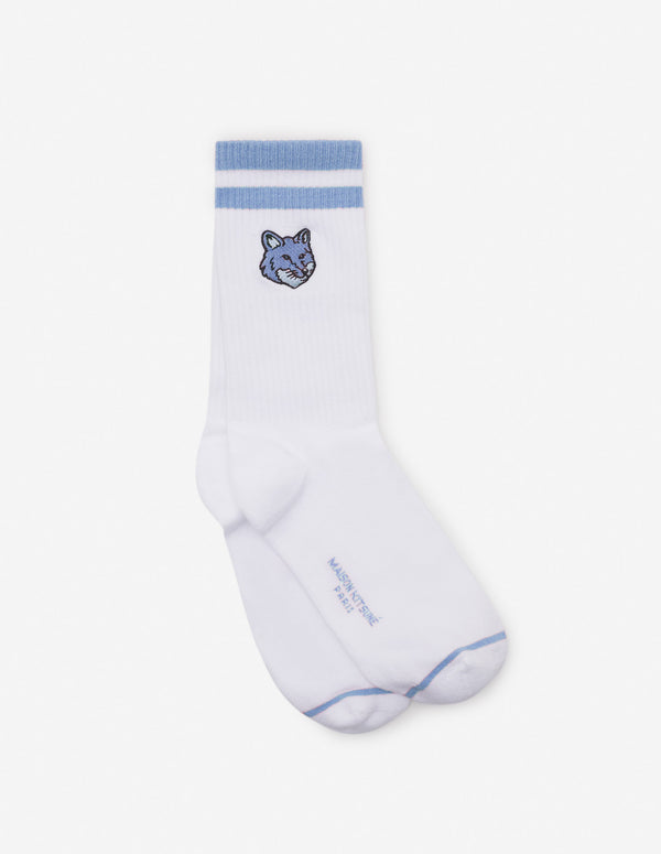 Hampton Blue Bold Fox Head Sporty Socks