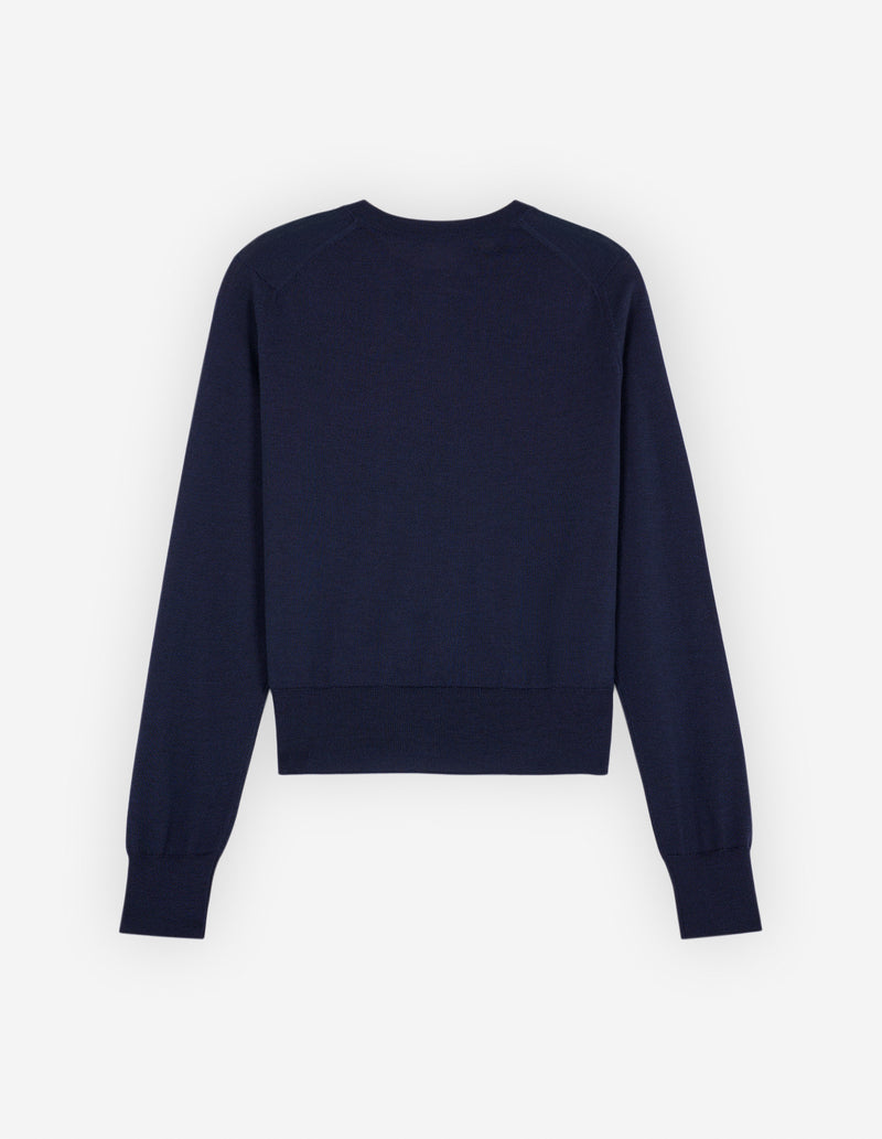 W Deep Navy Baby Fox Cardigan