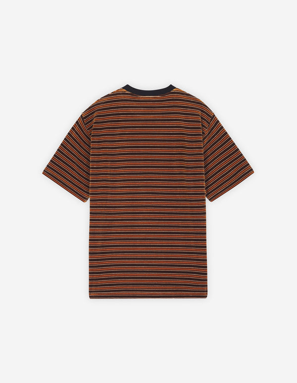 M Sequoia/Birch Striped Velvet Oversized Tshirt