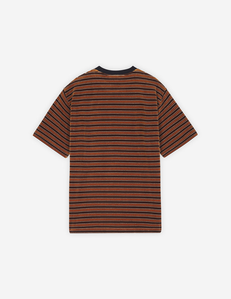 M Sequoia/Birch Striped Velvet Oversized Tshirt