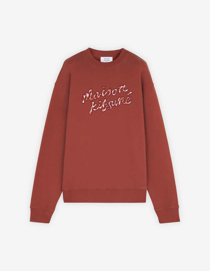 M Pecan MK Handwriting Gingham Comfort Sweatshirt