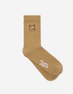 Chino Beige Bold Fox Head Socks