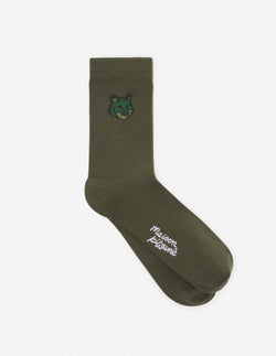 Ranger Green Bold Fox Head Socks