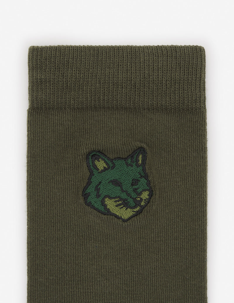 Ranger Green Bold Fox Head Socks