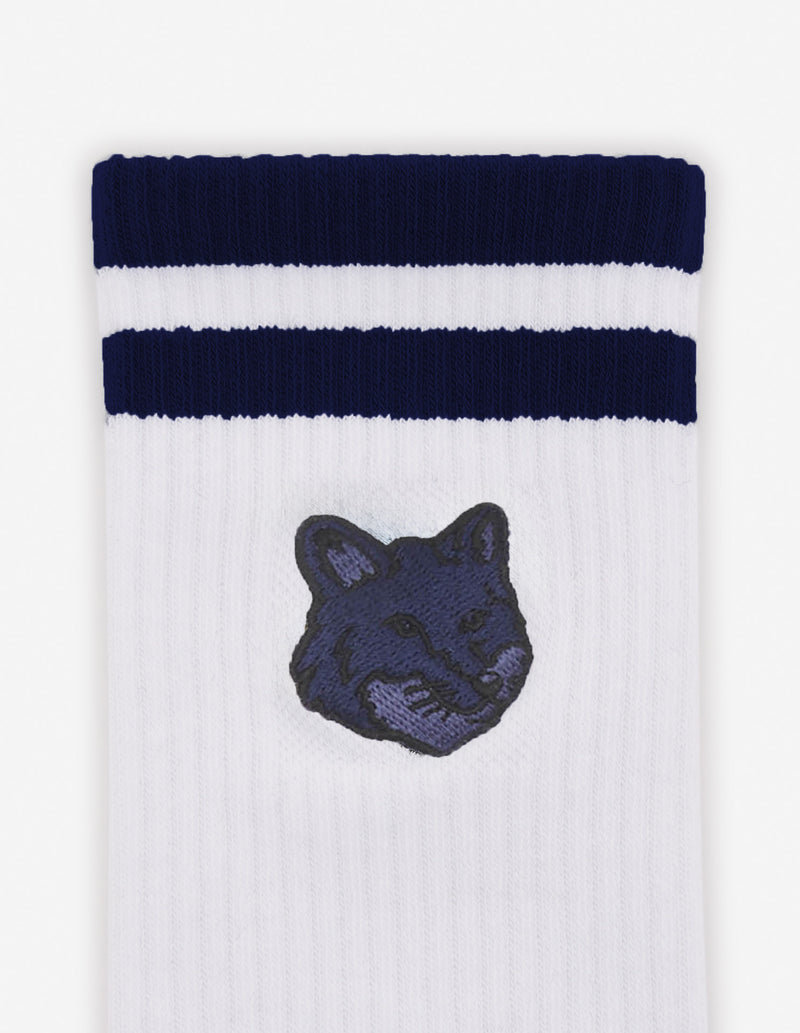 Deep Navy Bold Fox Head Sporty Socks