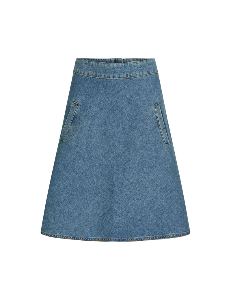 Vintage Blue Stelly Denim Skirt