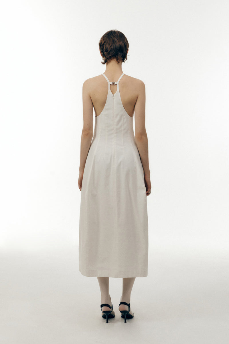 Ivory Cutting Line Point Dress