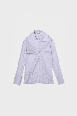 Light Purple Sailor Button Point Blouse