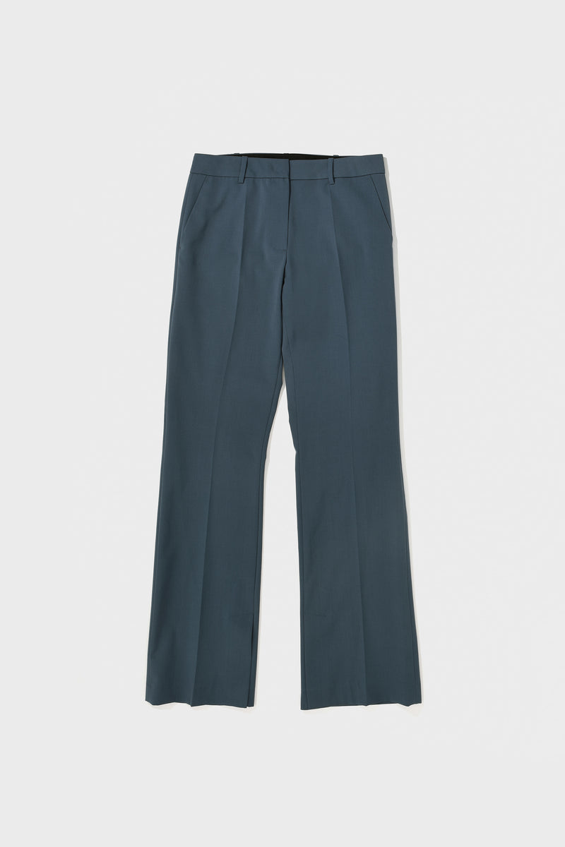Greyish Blue Side Slit Trouser