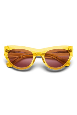 Manifesto Shop Sun Buddies Edgar Clear Yellow Sunglasses Tinted Lens Front View