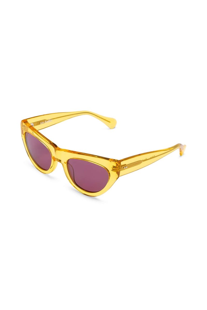 Manifesto Shop Sun Buddies Edgar Clear Yellow Sunglasses Tinted Lens Side View