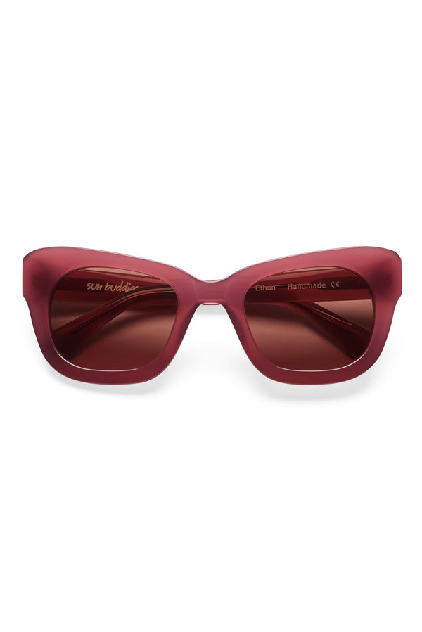 Manifesto Shop Sun Buddies Ethan Bloodmoon Sunglasses Angular Frame Tinted Lens Frontal View
