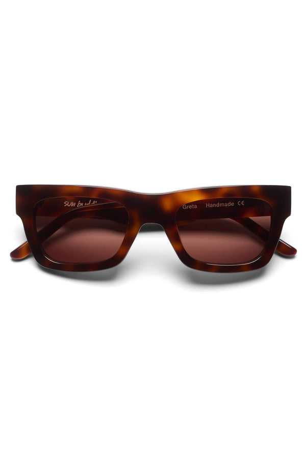 Manifesto Shop Sun Buddies Greta Tortoise Sunglasses Strong Brow Accent Tinted Lens Front View