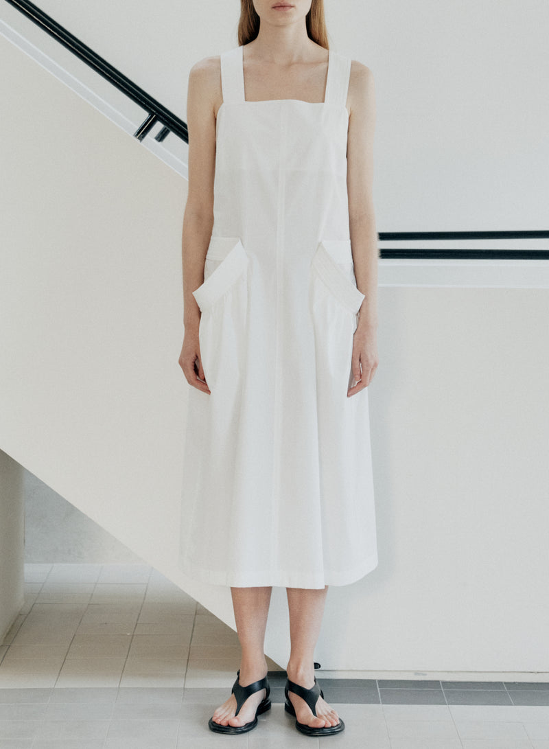 SS22 White Apron Dress – MANIFESTO SS22 White Apron Dress – MANIFESTO