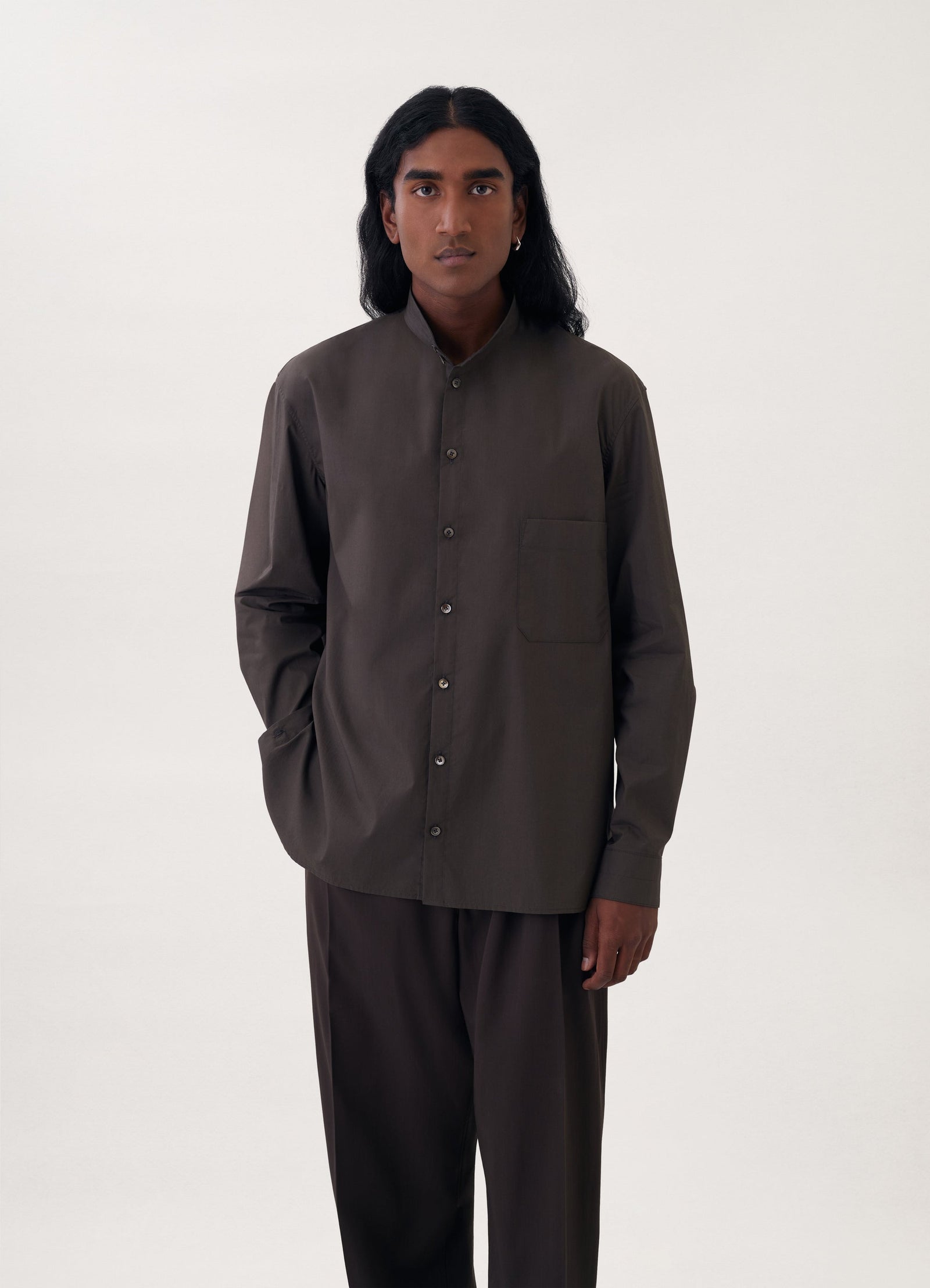 M Espresso Adjustable Twisted Shirt – MANIFESTO