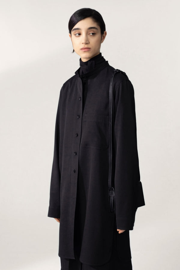 Black Long Overshirt