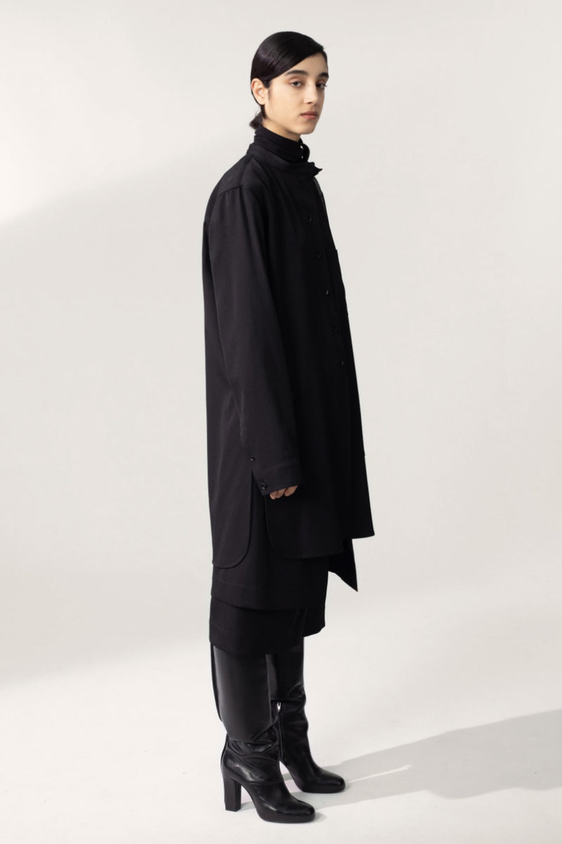 Black Long Overshirt