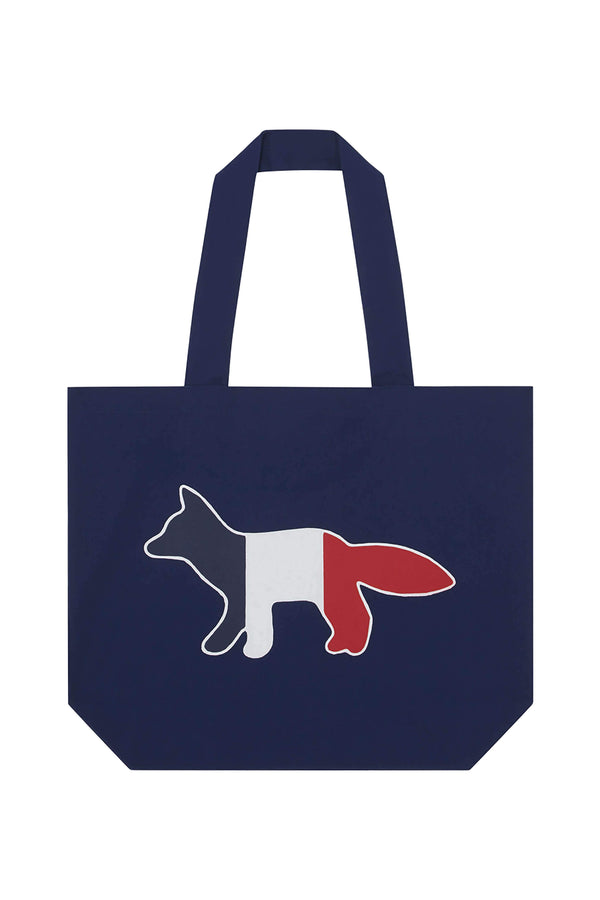 Navy Tricolour Fox Tote Bag
