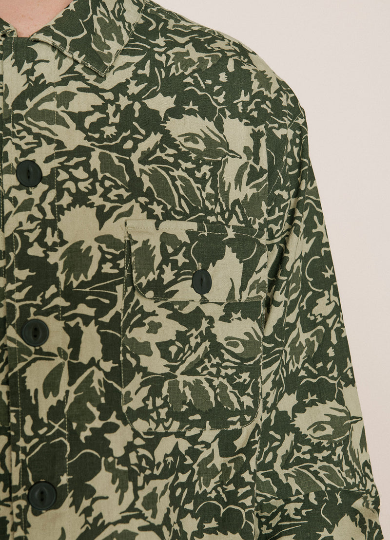 Leaf Camo Print Feather Shirt