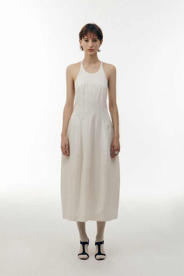 Ivory Cutting Line Point Dress