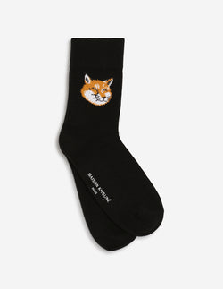 Blk fox head socks