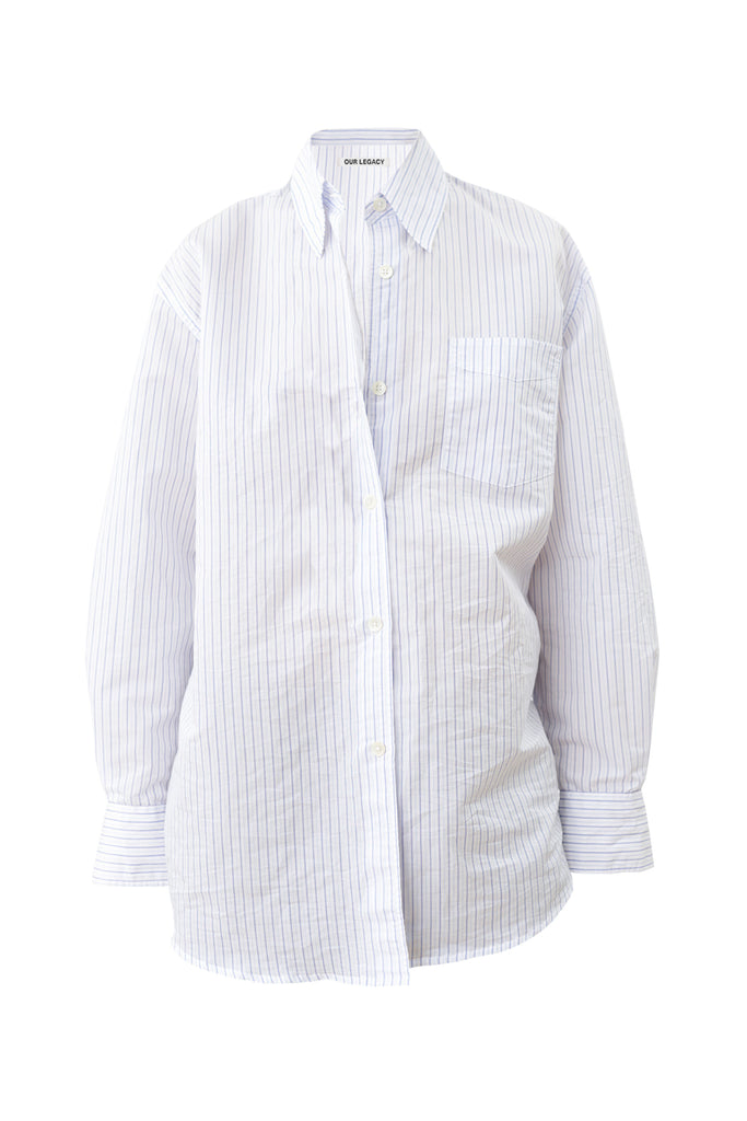 Crinkled Blue Stripe Lend Shirt – MANIFESTO