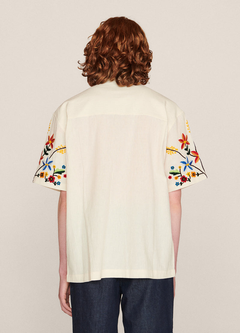 Ecru Floral Idris Shirt
