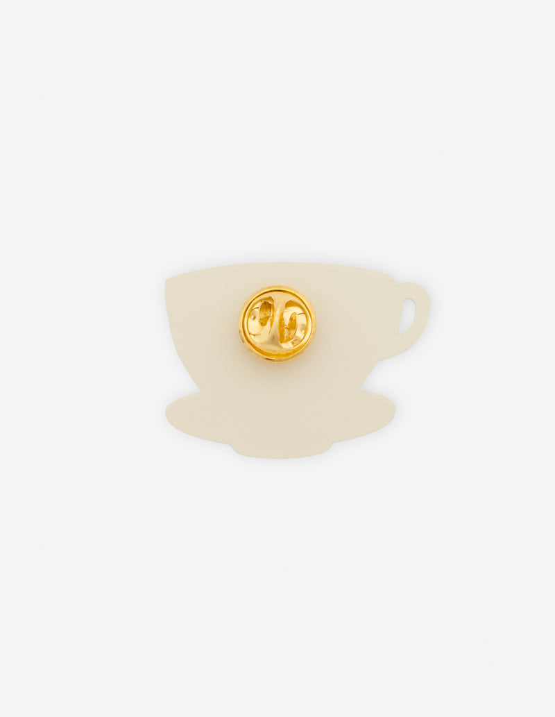 Latte Cafe Kitsune Cup Pin